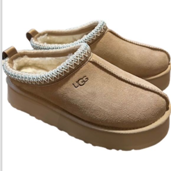 UGG Tazz Suede Platform Clog Slippers - Picture 2 of 9
